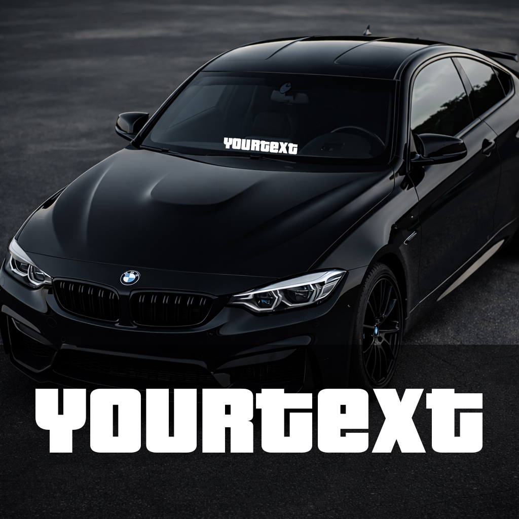 Customizable Front Windshield Sticker