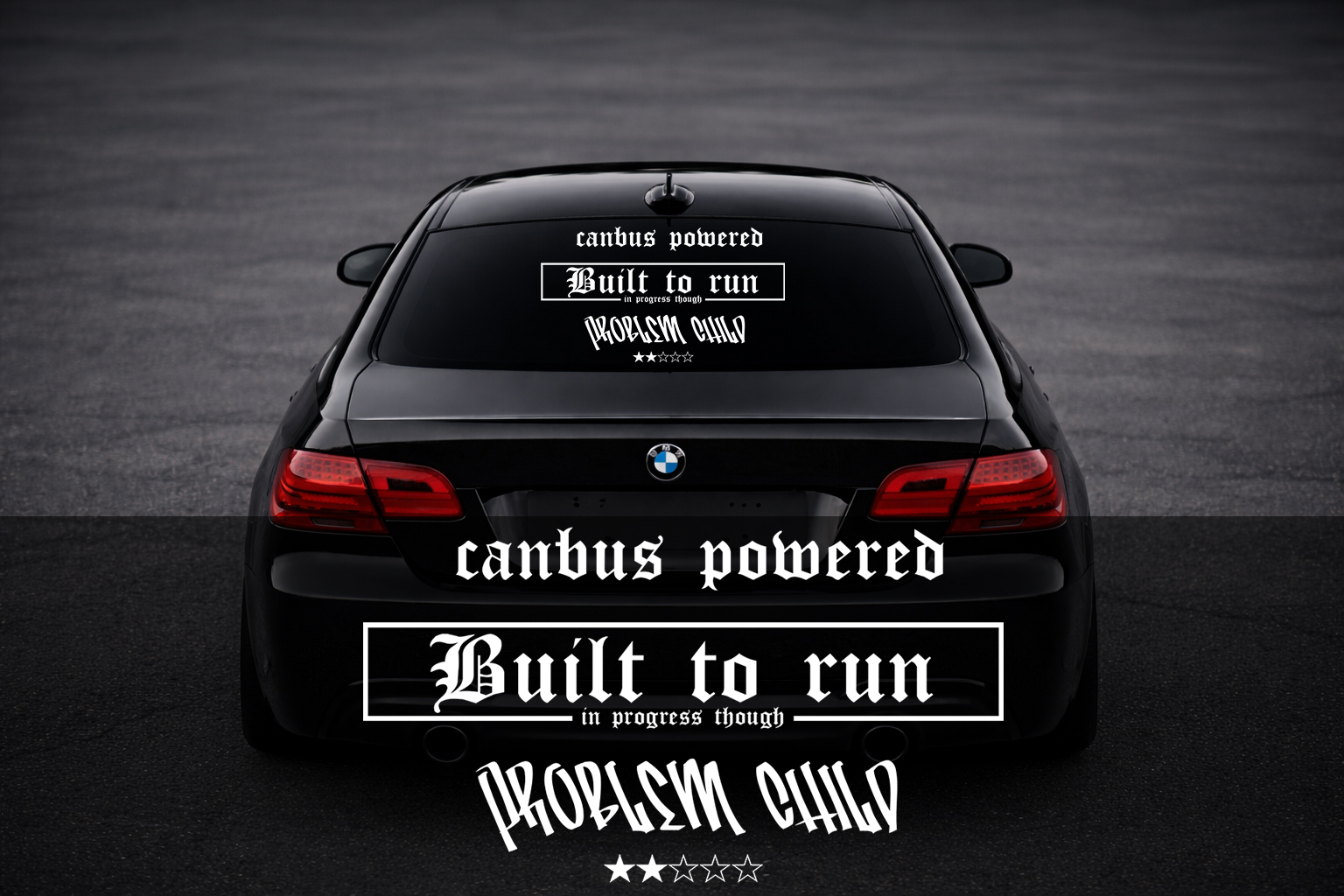 Rear Windshield Sticker - Problem child