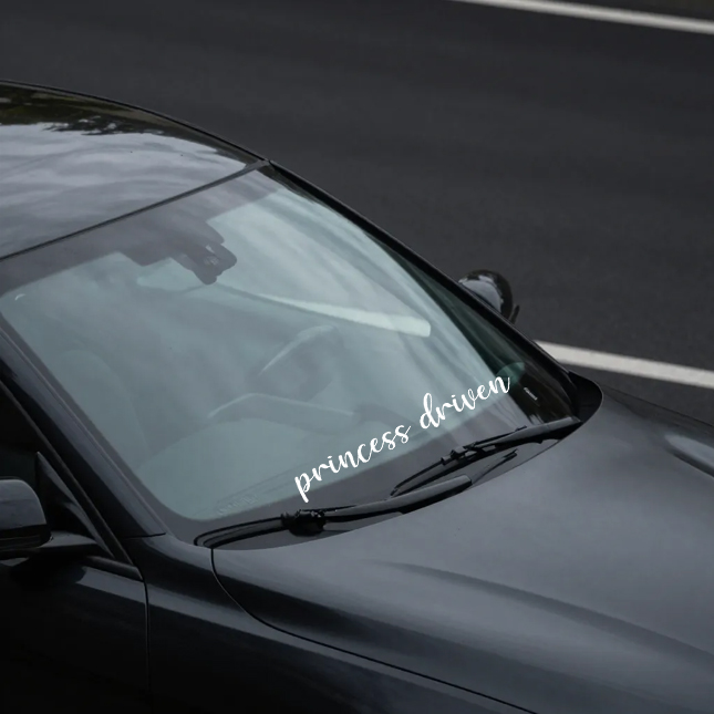 Front Windshield Sticker - Princess driven