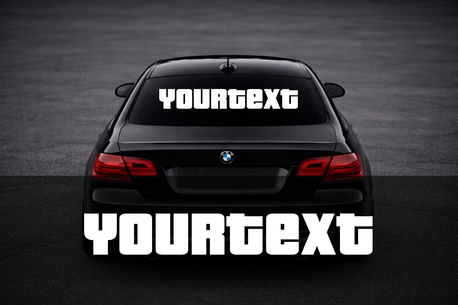 Customizable Rear Windshield Sticker