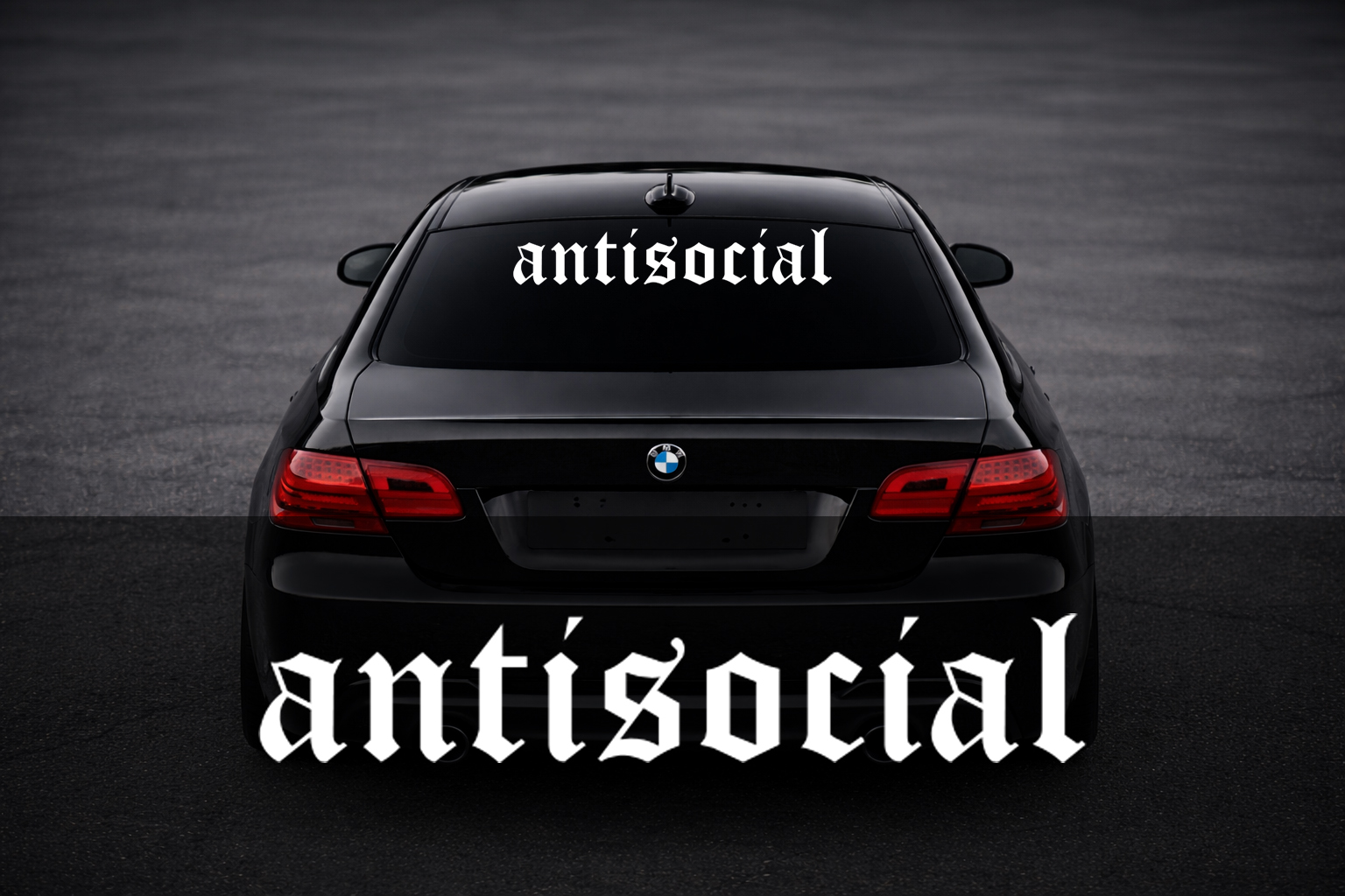 Rear Windshield Sticker - Antisocial